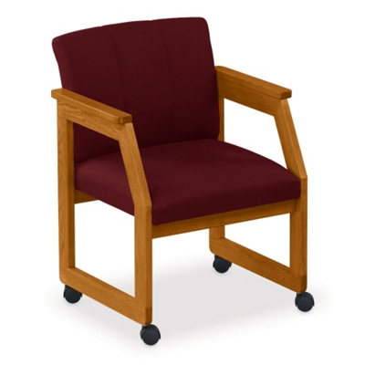 Angled Arm Conference Chair with Casters