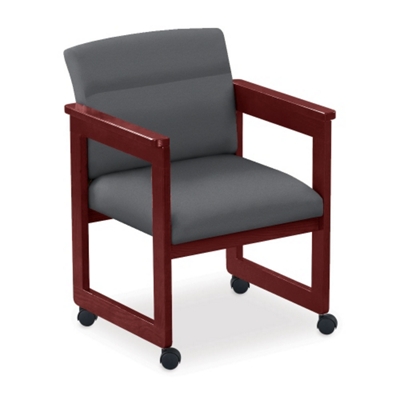 Extended Arm Conference Chair with Casters