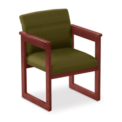 Print Fabric Extended Arm Chair
