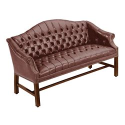 Martell Traditional Faux Leather Loveseat