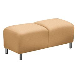 Parkside Two Seat Bench in Polyurethane or Fabric - 43"W