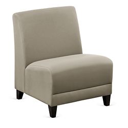 Parkside Armless Oversized Guest Chair in Polyurethane or Fabric - 25"W