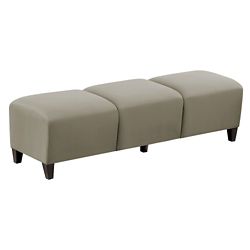 Parkside Three Seat Bench in Polyurethane or Fabric - 64.5"W