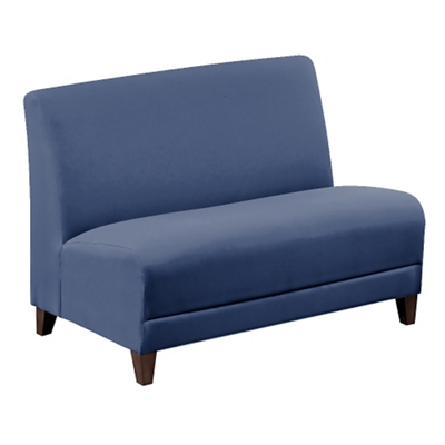 Parkside Armless Loveseat in Polyurethane or Fabric - 44"W