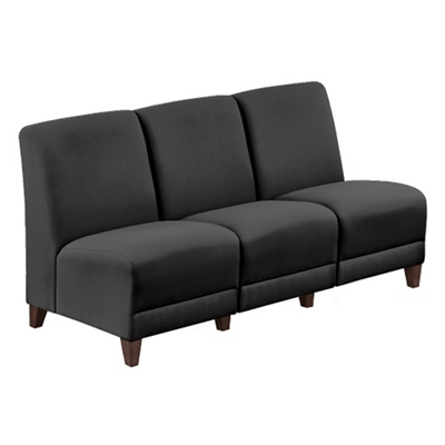 Parkside Armless Sofa in Polyurethane or Fabric - 64.5"W