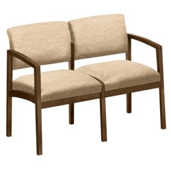 New Castle Designer Upholstery Two Seater with Wood Frame