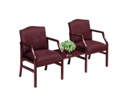 2 Chairs and Center Table in Standard Upholstery