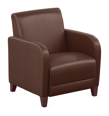 Parkside Guest Chair in Faux Leather - 27"W