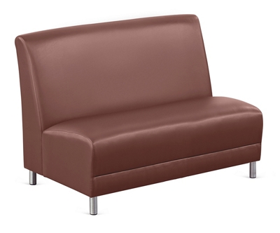 Armless leather deals loveseat