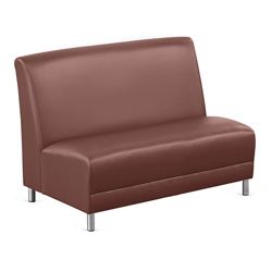 Parkside Armless Loveseat in Faux Leather - 44"W