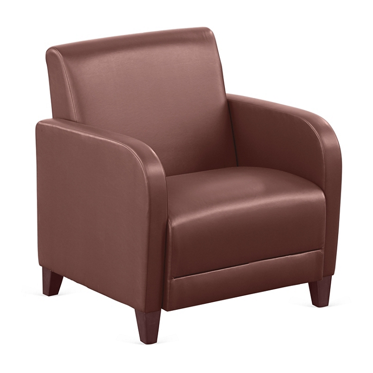 Parkside Oversized Guest Chair in Faux Leather - 31