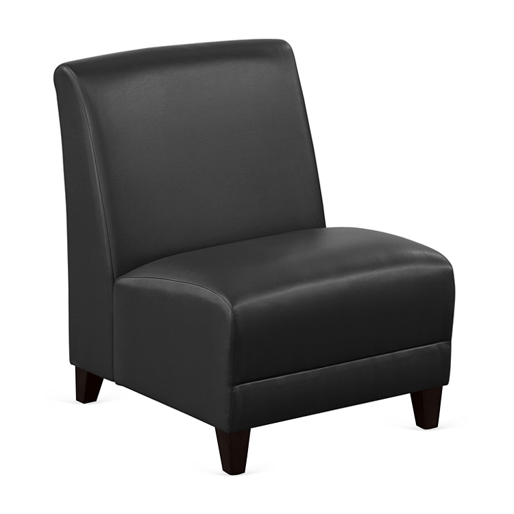 Parkside Armless Oversized Guest Chair in Faux Leather 25