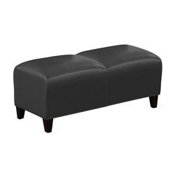 Parkside Two Seat Bench in Faux Leather - 43"W