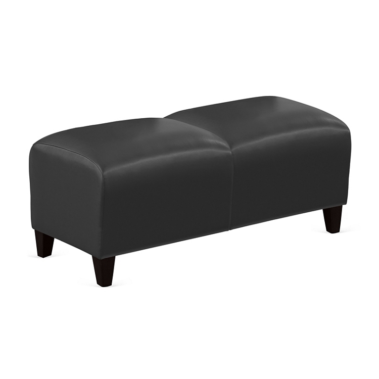 Parkside Two Seat Bench in Faux Leather - 43