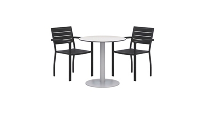 Outdoor Bistro Table with Two Chairs - 30"DIA