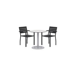 Eveleen Outdoor Bistro Table with Two Chairs - 30"DIA