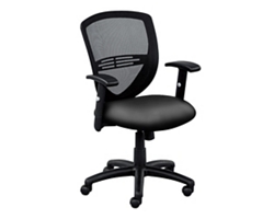 Network Mesh Back Faux Leather Seat Task Chair