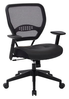 Space Bonded Leather Mesh Back Task Chair