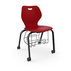 Intellect Wave Mobile Student Chair with Storage - 18"H Seat