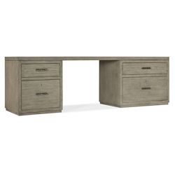 Linville Falls Desk with Combo Files - 96"W x 24"D