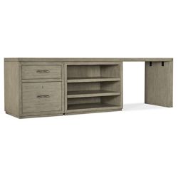 Linville Falls Desk with Combo Storage - 96"W x 24"D