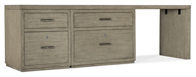 Linville Falls Desk with Storage Files - 96"W x 24"D
