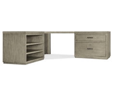 Linville Falls Corner Desk with Storage - 85"W x 85"D