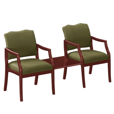 Spencer Two Chairs with Square Table in Print Fabric or Vinyl