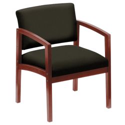 New Castle 400 lb. Capacity Oversized Fabric Guest Chair with Wood Frame