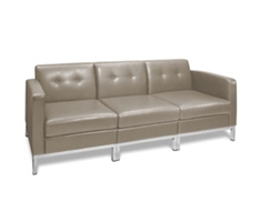 Wall Street Faux Leather Sofa
