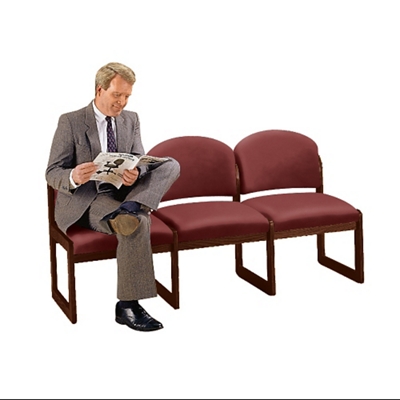 Premium Upholstered Armless Three-Seat Sofa