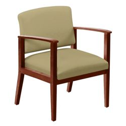 Mason Street Wood Oversized Guest Chair in Premium Upholstery