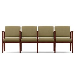 Fabric Four-Seat Sofa with Center Arm