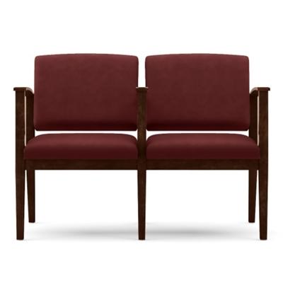 Amherst Vinyl Two-Seat Sofa with Center Arm