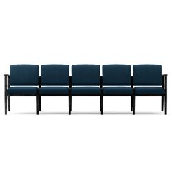 Amherst Vinyl Five-Seat Armless Guest Sofa
