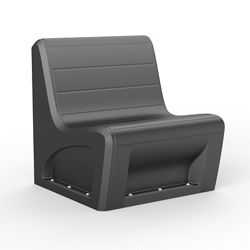Durable Polypropylene Lounge Chair with Hidden Storage - 1500 lb Capacity