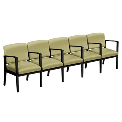 Mason Street Vinyl Five Seater with Center Arms