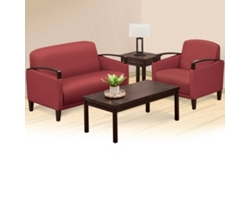 Arc Polyurethane Loveseat and Arm Chair Set
