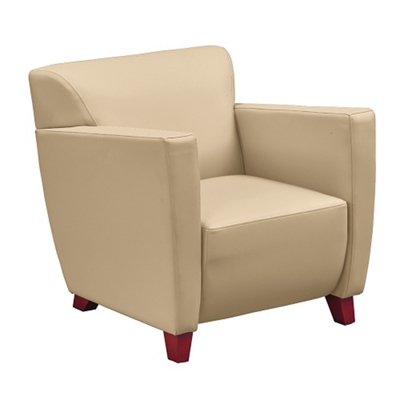 Edge Collection Polyurethane Arm Chair with Extra Thick Seat