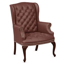 Monroe Faux Leather Wing Back Guest Chair