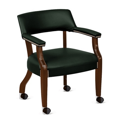 Monroe Leather Captain's Chair with Casters