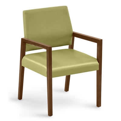 Hampton Guest Chair in Polyurethane or Fabric/Poly Combination - 22.5"W