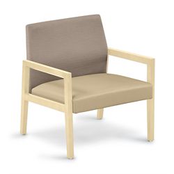 Hampton Lounge Chair in Polyurethane or Fabric/Poly Combo - 27"W