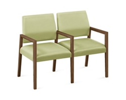 Hampton 2 Seat Sofa with Center Arms in Designer Upholstery