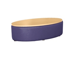 Oval Laminate Table with Vinyl Sides