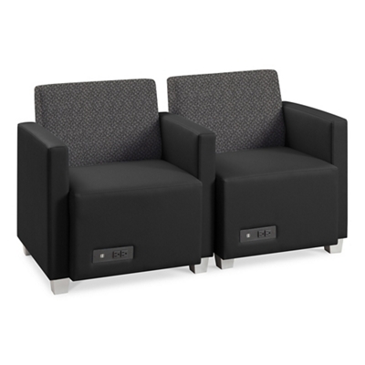 Compass Two Seat Lounge Chairs Set by NBF Signature Series NBF