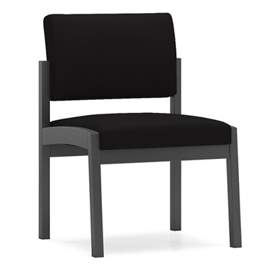 New Castle Steel Armless Guest Chair with Standard Upholstery