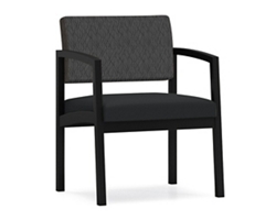 New Castle Steel Oversized Guest Chair with Designer Upholstery