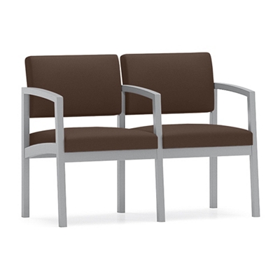 Two Seat Steel Frame Sofa with Center Arm