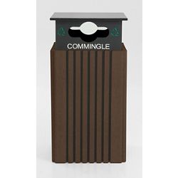 Commingled Recycling Receptacle Indoor and Outdoor- 40 Gallon Capacity